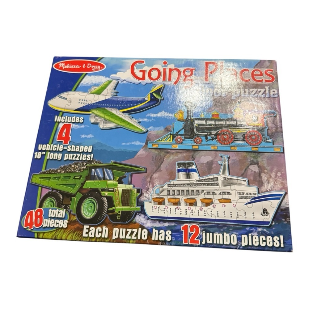 Melissa & Doug Going Places Floor Puzzle 48 Pieces 4 Vehicle Jumbo Puzzles